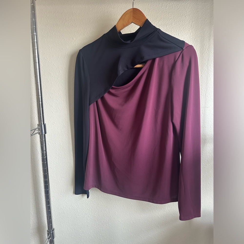 AUGUST 1 EIGHT NAVY BLUE AMD PURPLE TOP.